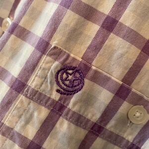 GEORGE STRAIT BY WRANGLER MEN'S PLAID PRINT LONG SLEEVE BUTTON-DOWN